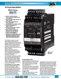 Thumbnail of document Data Sheet - DRSP-I DIN Rail DC Current Signal Splitter w/Dual Output